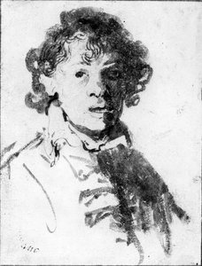 Autorretrato de joven, c.1628 de Rembrandt van Rijn